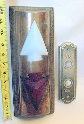 Vtg ELEVATOR UP DOWN ARROW Signage PANEL & Control Panel