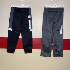 Boys Size 4 Jumping Beans 1 Jogger Black   1 Open Leg Gray Pants Lot of 2 NEW