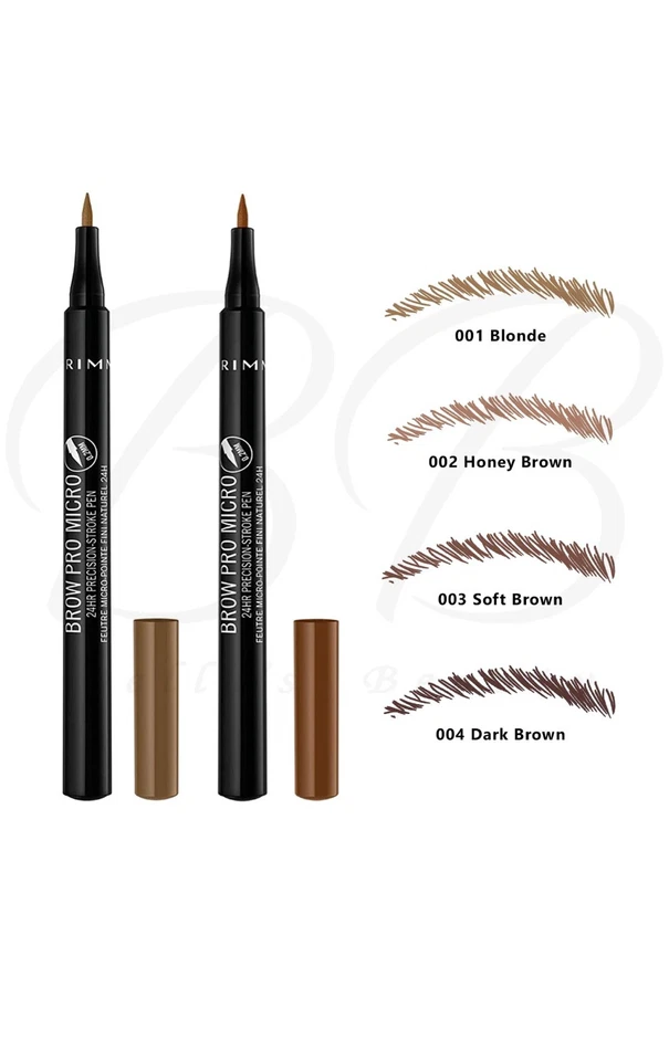 RIMMEL Brow Pro Micro 24HR Precision Stroke Eyebrow Felt-Tip Pen 004 Dark Brown  - Image 2 of 4