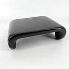 Vintage 7.5" HAEGER Ceramic Plant Stand Black High Gloss Display Base Riser USA