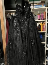 Black Prom Dress Size 18 With Pockets And Garment Bag New (No Tags)