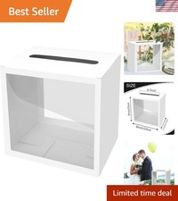 White Card Box for Party with Clear Window Box for Cards Receiving for Weddin...
