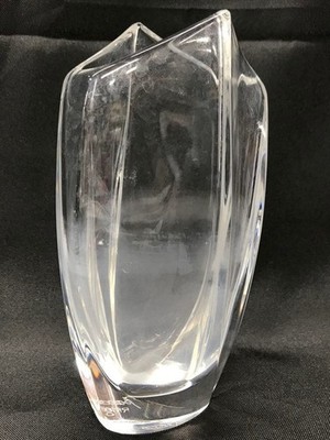 Baccarat Giverny Blumenvase R.Rigot Kristallglas klar innen H7,0''/18cm