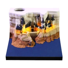 Time Piece 3D Calendar 2026, 3D Calendar Memo Pad, DIY Carving Art Notepad wi...