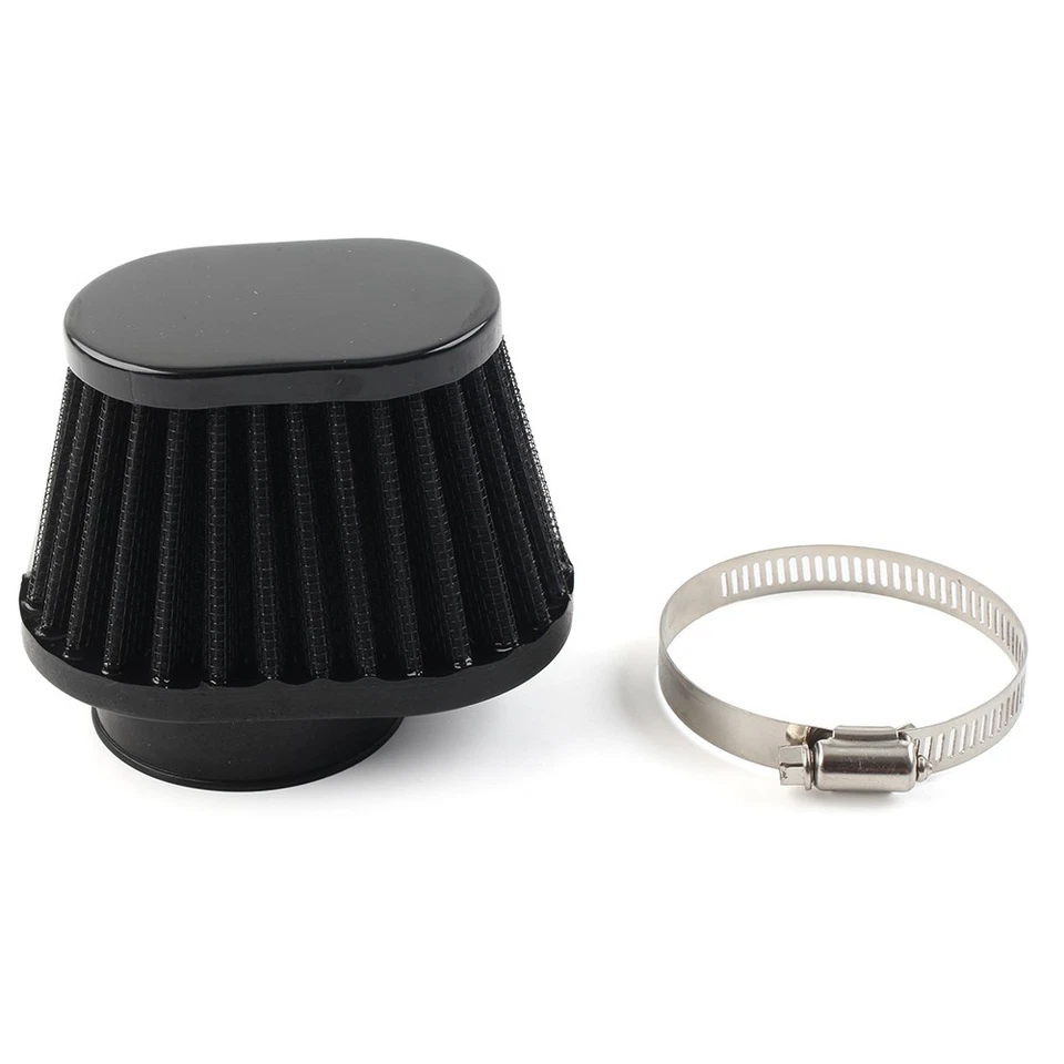 1 x Black 51mm 2 Inch Air Intake Filter Cleaner Pod For Universal Motorcycle - Image 2 of 4