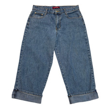 Jeanbay Capri Jeans Cuffed Denim Blue Size 8P Women's