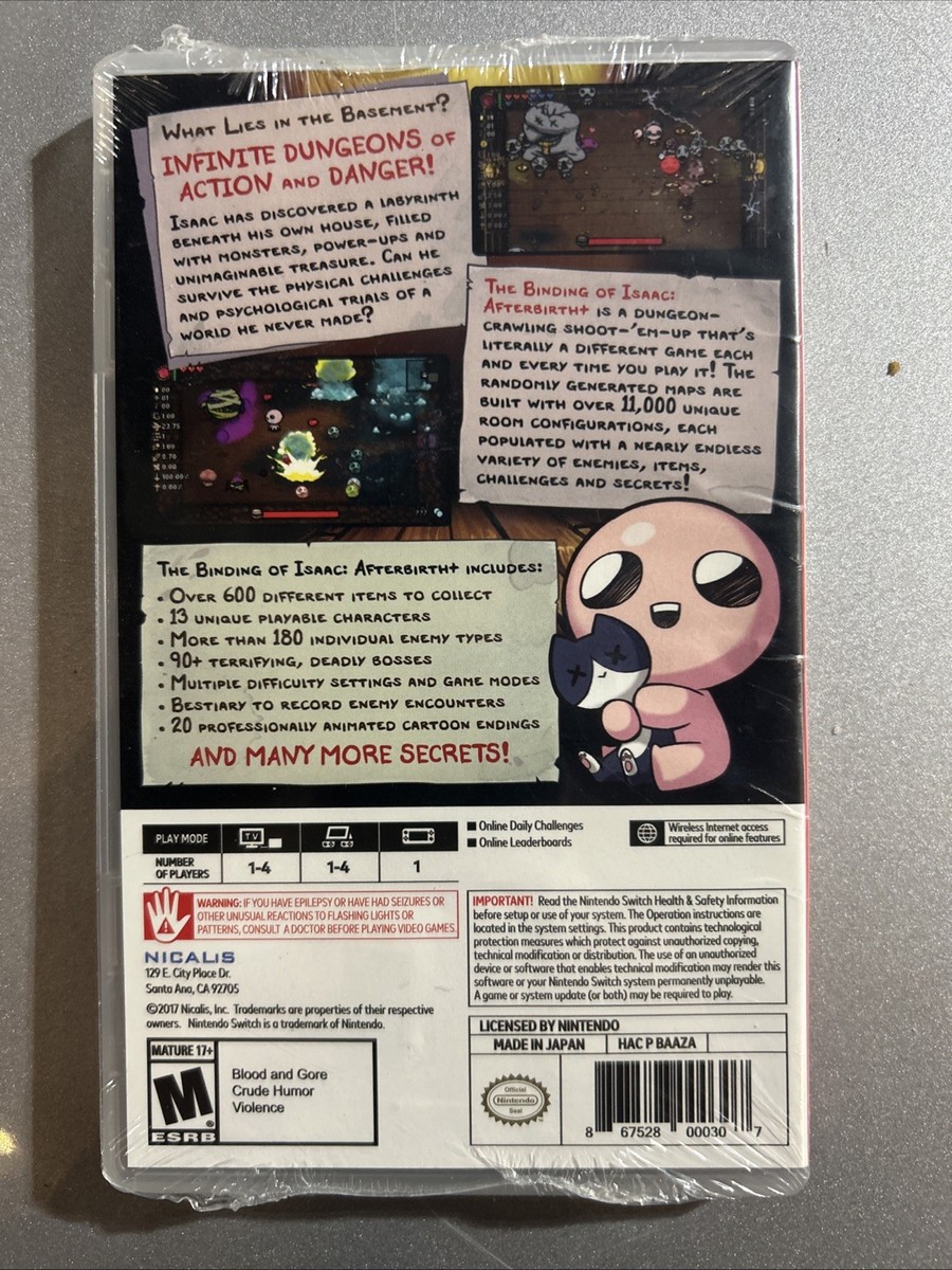 Binding of Isaac: Afterbirth+ (Nintendo Switch, 2017) for sale