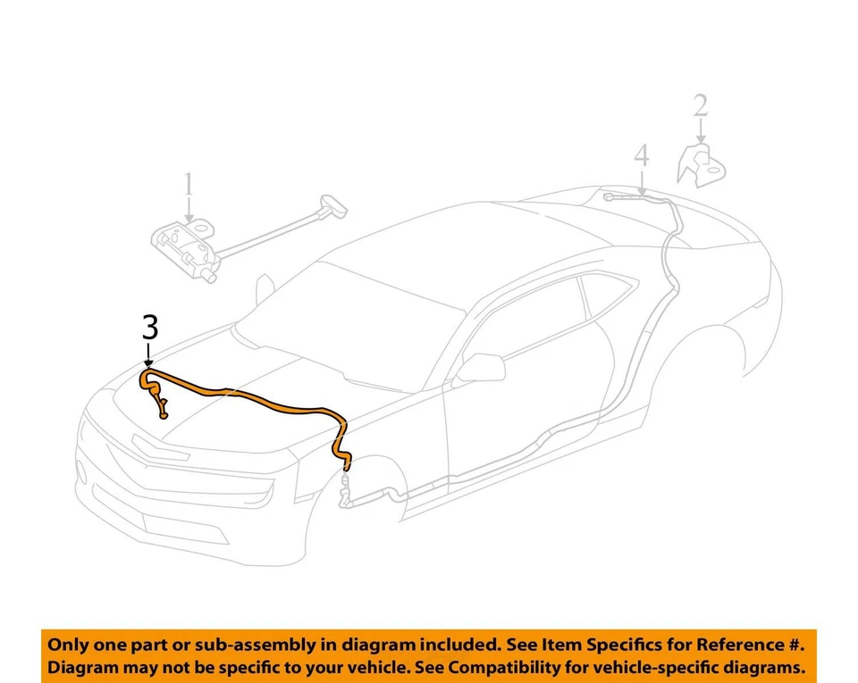 ПОДХОДИТ 2010-2013 CHEVROLET CAMARO КАБЕЛЬ RDO ANT 92229375 - НОВЫЙ OEM 92229375 - Изображение 2 из 3