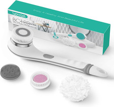 Electric Body Brush Back Scrubber for Shower Rechargeable Exfoliating Bath Brush