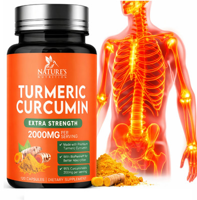 Tumeric Curcumin Max Potency 95% With Bioperine Black Pepper 1800mg 120Capsules
