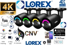 Lorex E894 4K Smart Security Lighting Deterrence Bullet AI PoE IP Wired Camera⭐️