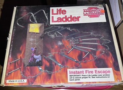 Vintage American LaFrance ''Life Ladder'' Instant Fire Escape Boxed Made iIn USA