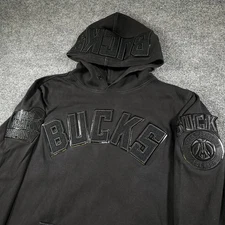 Milwaukee Bucks Pro Standard Hoodie Mens XL Black 2021 NBA Champions Patch Work