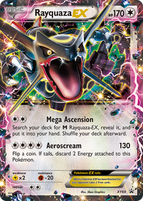 Rayquaza EX (XY69) (Shiny) XY: Black Star Promos​ - Heavily Played