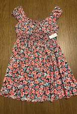 NWT Old Navy Pink Floral Smocked Mini Dress