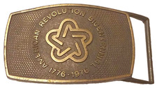 LEE CO Plated Brass American Revolution Bicentennial Belt Buckle 1776 - 1976 JK1