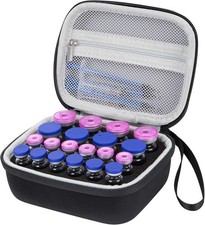 Elegant 20-Slot Insulin Vial Organizer Case   Black for Travel  Home Use