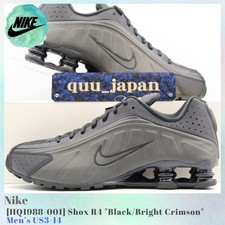 Nike Shox R4 Black / Bright Crimson HQ1988-001 Men's US3-14 NEW