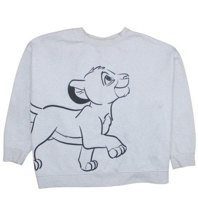 Disney Primark Damen Grau 2XL Pullover Sweatshirt König der Löwen Simba Print