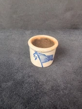 Beaumont Brothers Miniature Salt Glazed Crock Flag USA 1.5"