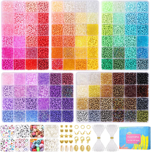 Perlen Set 120 Farben 2Mm FüR ArmbäNder Und Diy Schmuck FüR Kinder-image