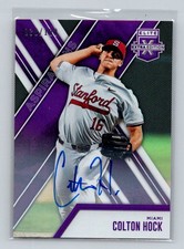 2017 Panini Elite Extra Edition #77 Colton Hock Auto Aspirations Purple #/100