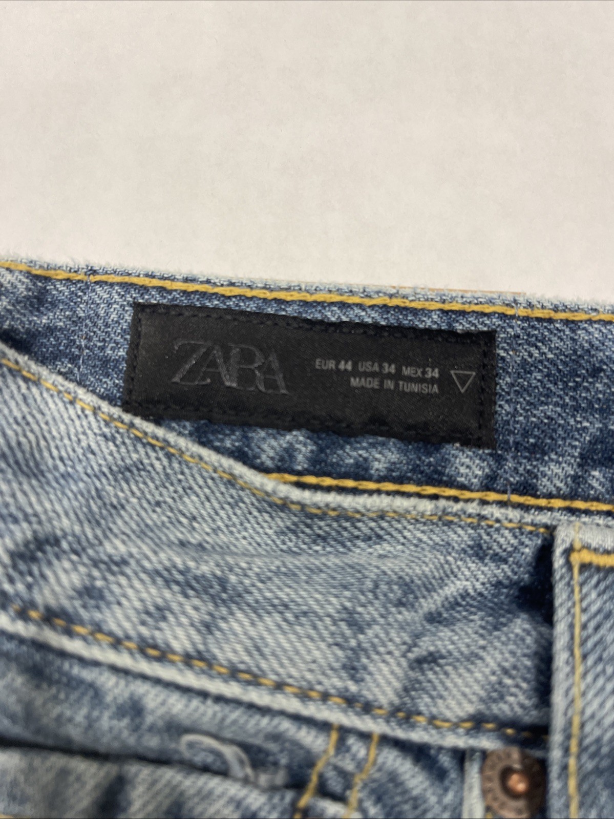 Zara Men’s L Blue Jeans Short Denim Shorts Size 44 thumbnail 12