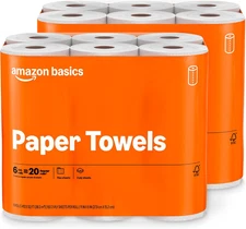 2-Ply Flex-Sheets Paper Towels, 12 Basics Rolls = 40 Regular Rolls, Everyday Val