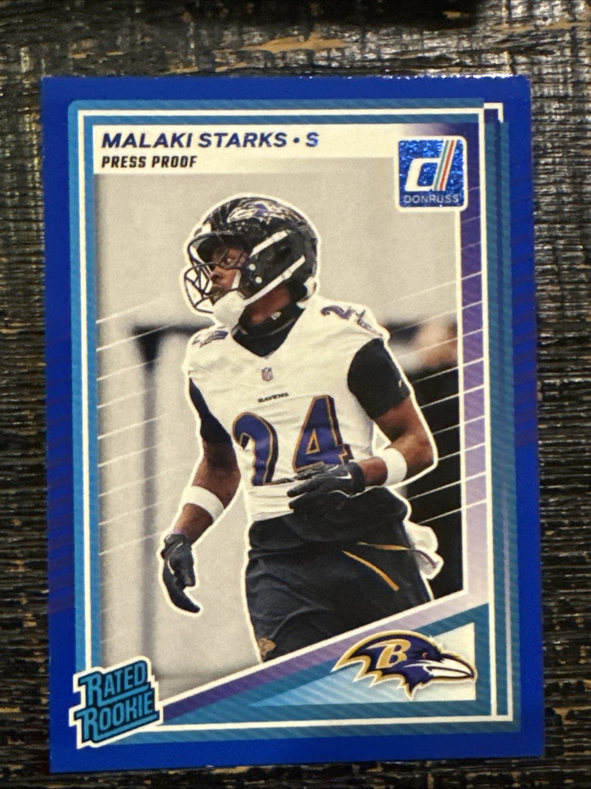2025 Panini Donruss - Rated Rookie Malaki Starks #346 Press Proof Blue (RC)