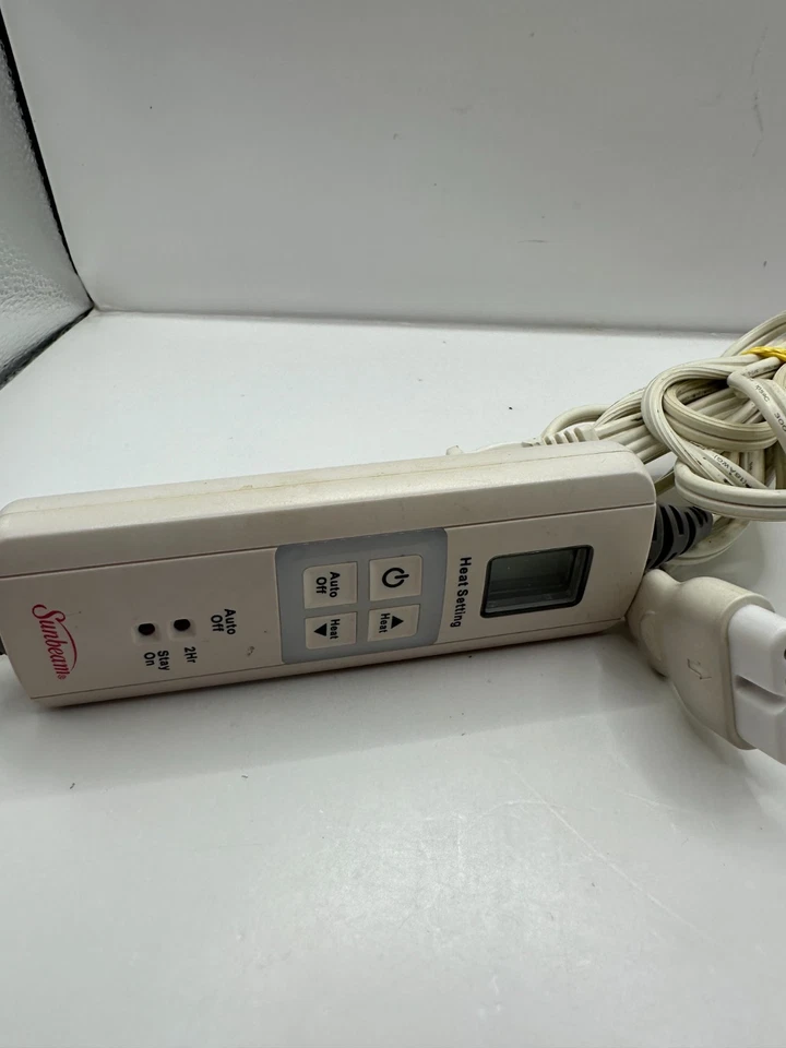 Manta térmica eléctrica Sunbeam controlador alimentado de 4 clavijas SWT200D CAT95D probado Foto 3 de 4