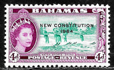 HICK GIRL- MNH. BAHAMAS STAMP   SC#190   1964  QUEEN ELIZABETH II    E511