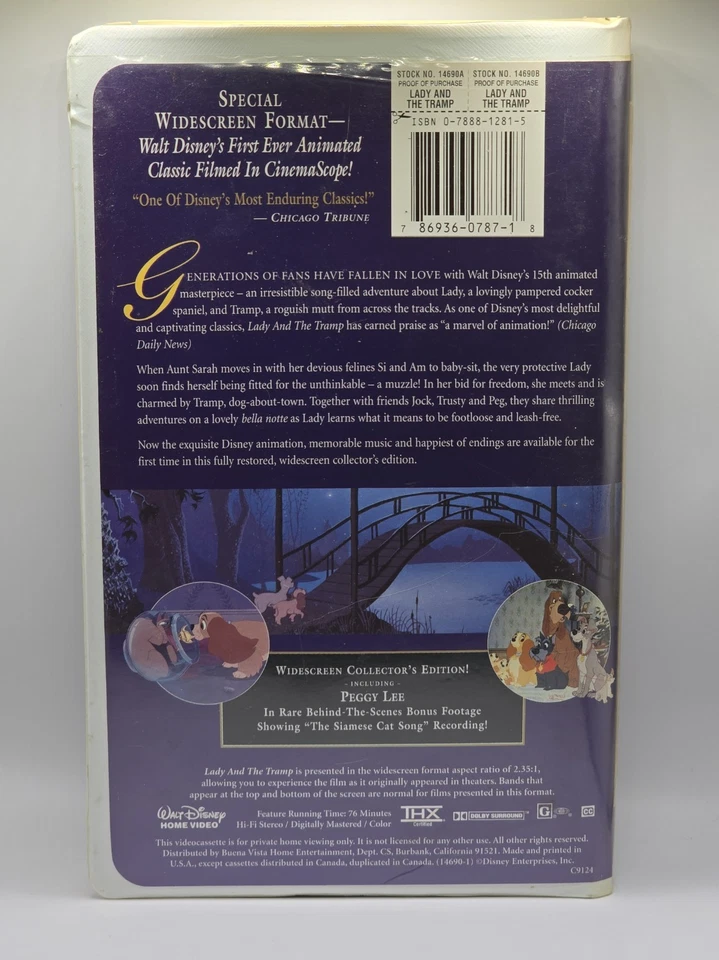 Walt Disneys Masterpiece Lady and The Tramp VHS Collector's Editiion - Image 2 of 4
