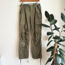VTG Y2K Abercrombie  Fitch Womens Cargo Utility Pants 26 Military Paratrooper