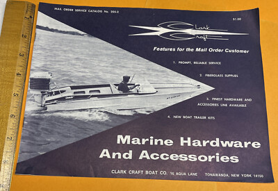 #ad Clark Craft Boat Co 1972 Marine Hardware And Accessories Catalog $12.00