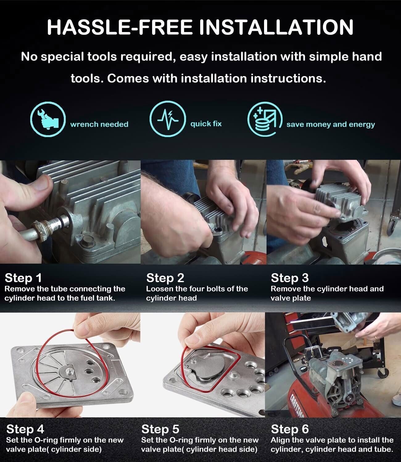 Air Compressor Valve Plate Kit For Craftsman 889119 AC-0032 AC0032 Z-AC-0032 