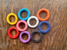 Key Caps Covers Set Keys Ring Coding Tags Identifiers, 9 Assorted Colors, 9 Pack