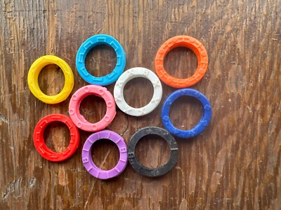 Key Caps Covers Set Keys Ring Coding Tags Identifiers, 9 Assorted ...