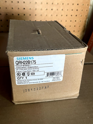 (1) NEW Siemens QRH22B175 2p 240v 175a 25k Circuit Breaker NEW IN BOX
