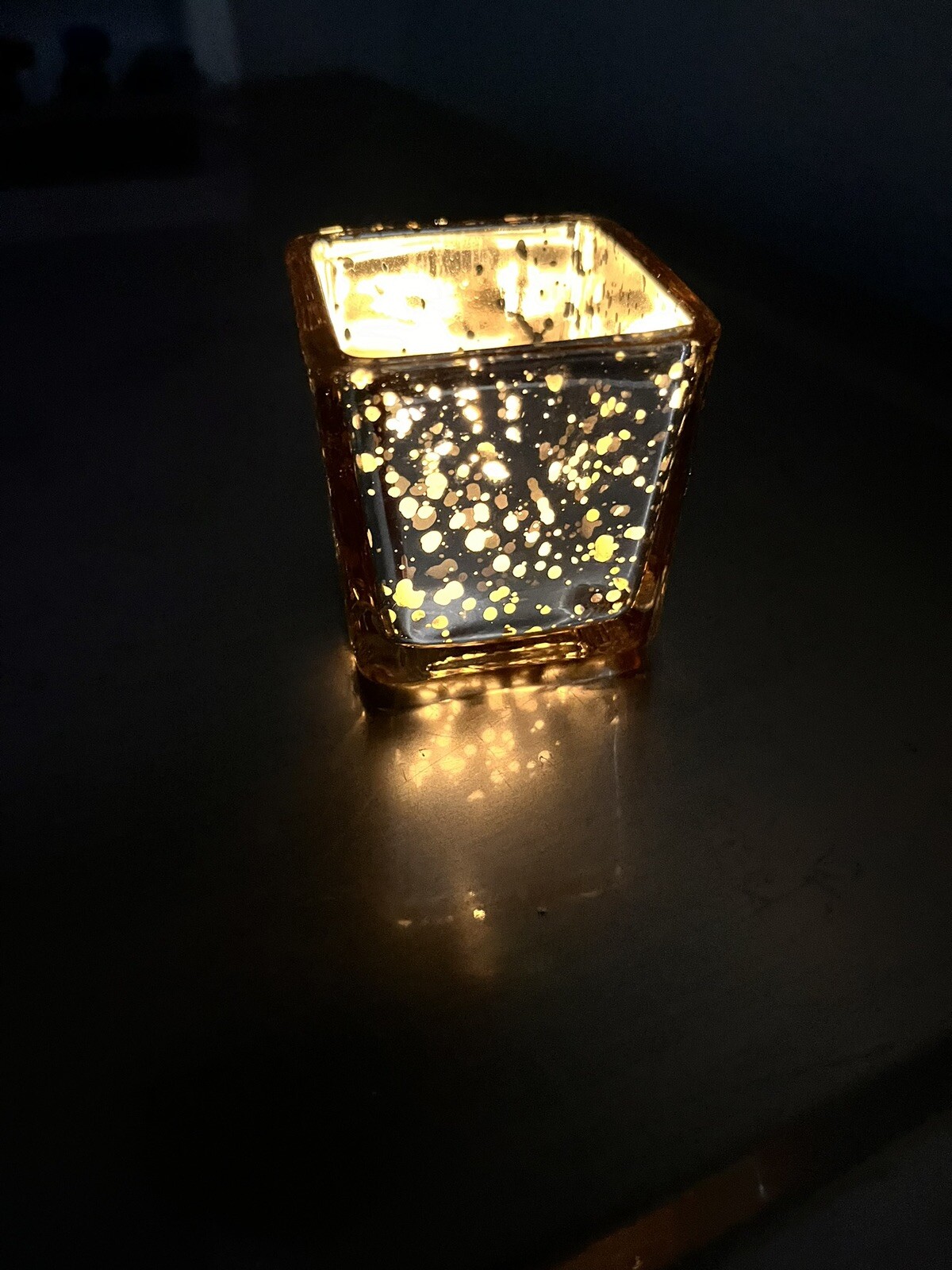 Speckled Gold 12 Pcs And Candle New