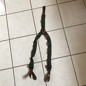 Allen Y-Back Chest Wader Suspenders Adjustable 1 1/2" Green Nylon Webbing