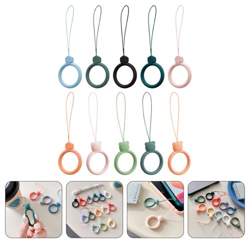 10 Pcs Handytasche Mit Ringschnalle Praktisches Schlüsselband Fingerring - Zdjęcie 2 z 12