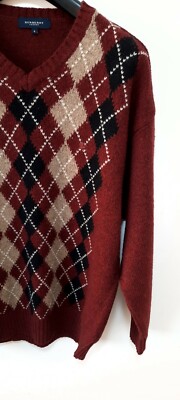burberry sweater wool argyle size 6 / L | eBay