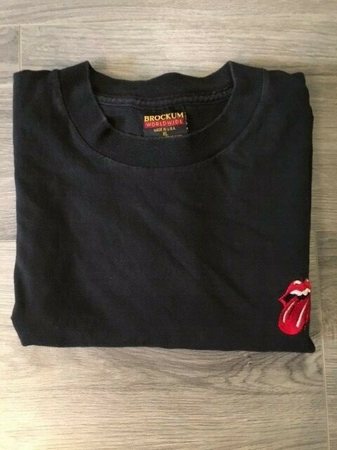VINTAGE 90 S ROLLING STONES W/ EMBROIDERED LOGO, XL,BROCKUM