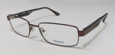 GANT G Alister SBRN Brown Metal Optical Eyeglasses Optical Frame 57-19-145 RX