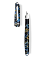 Tibaldi N60 Samarkand Blue Resin Rollerball Pen, Palladium Trim