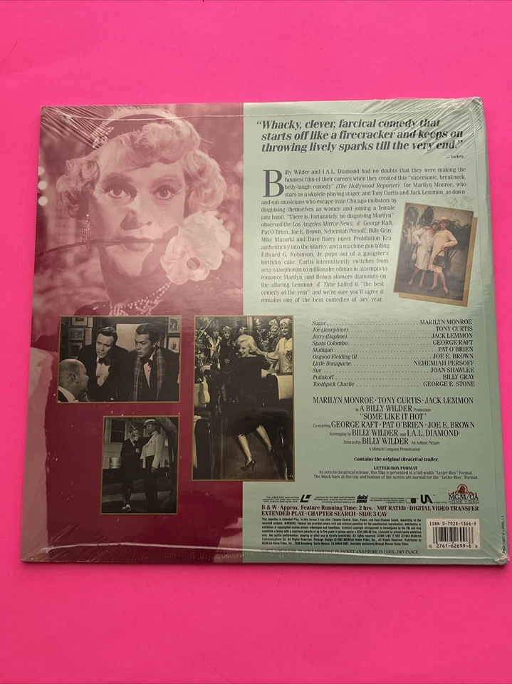 Some Like It Hot - Laserdisc - Marilyn Monroe Deluxe Letterbox Edition sealed - Image 2 of 2