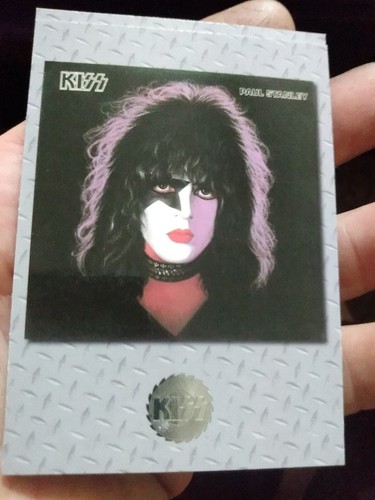 Carta argento Paul Stanley KISS 1997 Cornerstone Series 1 78 maniche morbide e rigide - Foto 3 di 7