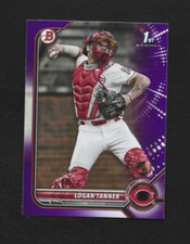 2022 Bowman Draft Logan Tanner BD-55 Purple Parallel 231/250 Cincinnati Reds
