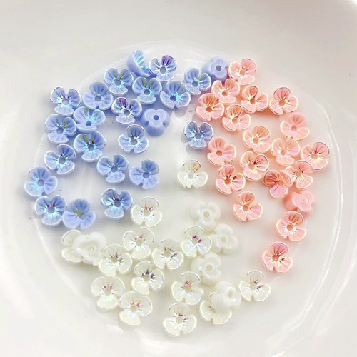 30pcs 6mm&8mm rhinestone cute flat back nail art decorations crystals DIY flower - Picture 6 of 22