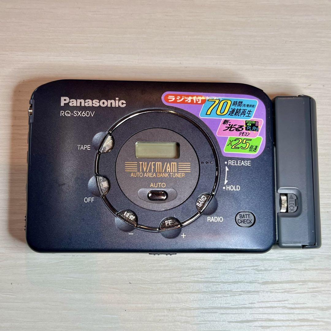 パナソニック ステレオラジオカセットプレーヤー RQ-SX60V ジャンク Panasonic RQ-SX60V Cassette Tape Walkman Black Junk from